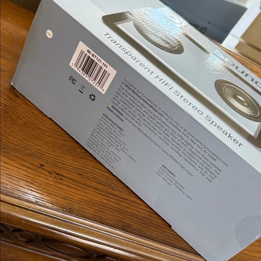 Merkury HiFi Stereo Speaker. ClearSound Transparent. Super Bass. Bluetooth. - Picture 9 of 10